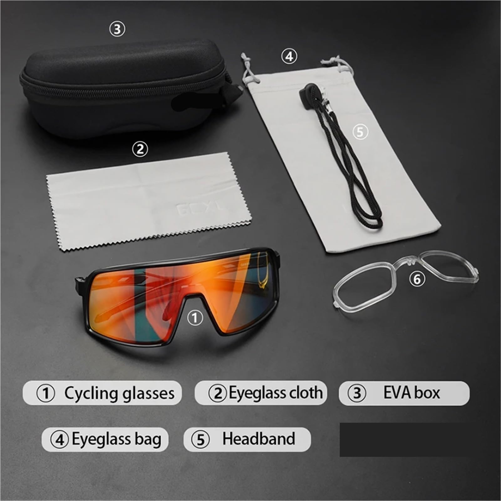 Occhiali Da Ciclismo Occhiali da sole fotocromatici da ciclismo UV400, occhiali sportivi da esterno, occhiali da ciclismo for uomo e donna, occhiali da bici da strada