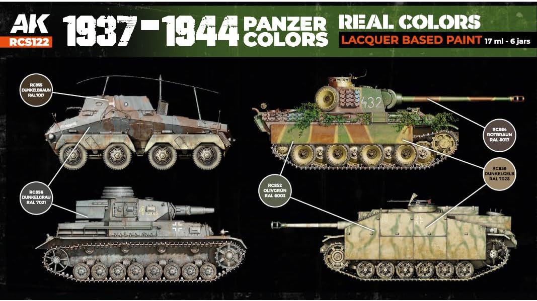 AK Interactive 1937-1944 Panzer Colors SET, 17 ml.