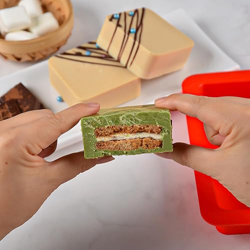 Miniatura 2 de Moldes cubiertos de chocolate, moldes cuadrados de silicona para hornear s'mores, magdalenas, brownies, galletas Graham, dulces, fabricación de