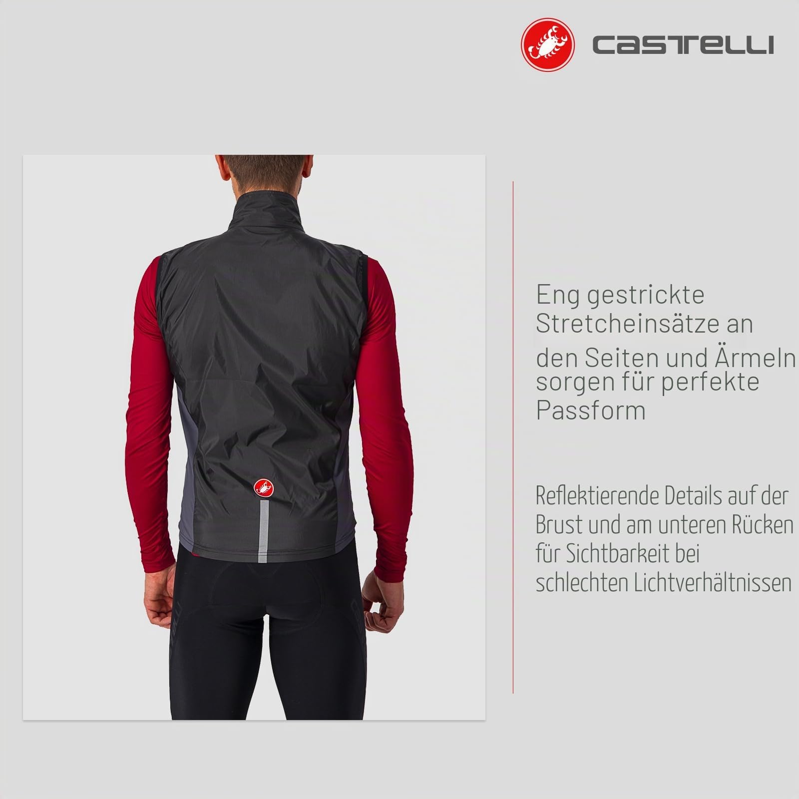 CASTELLI Herren Squadra Stretch Vest Sports vest (1er Pack)