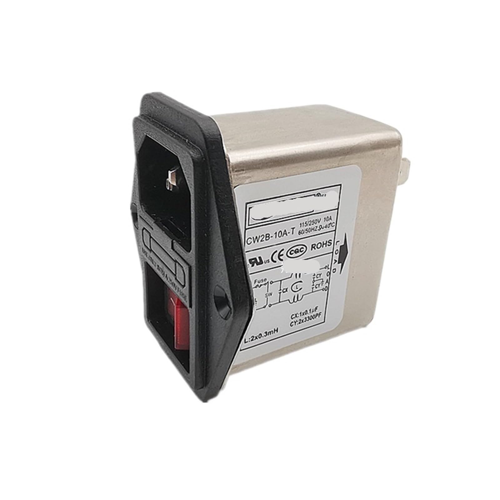 ETPBRIMSF Single-phase power filter CW1B-06A-T 6A 10A CW2A-10A-T CW1D CW2C CW2B(CW2B-10A-T with lamp)