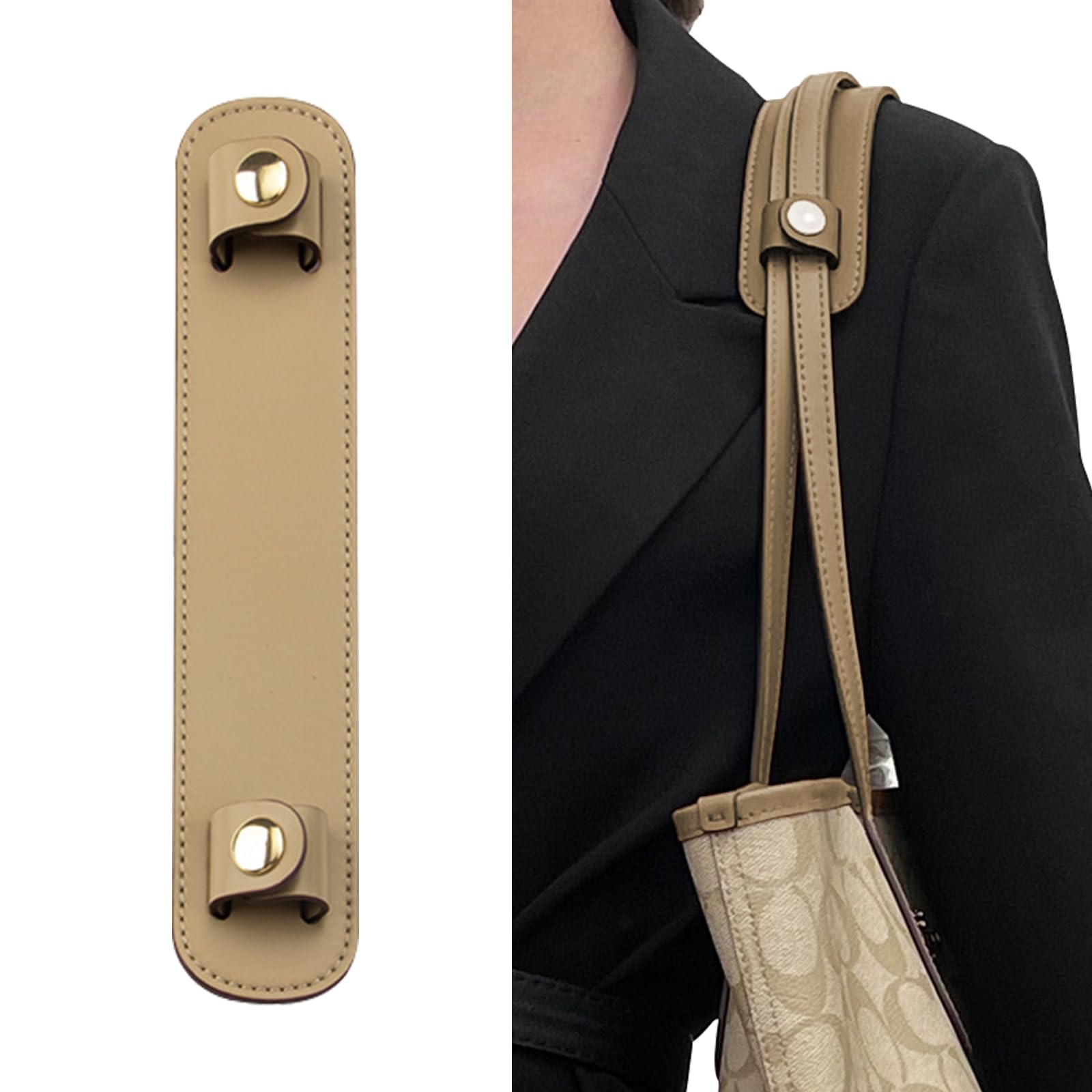 Shoulder Strap Pad Replacement,Microfiber Leather Strap Pads Detachable Cover for Tote Bag