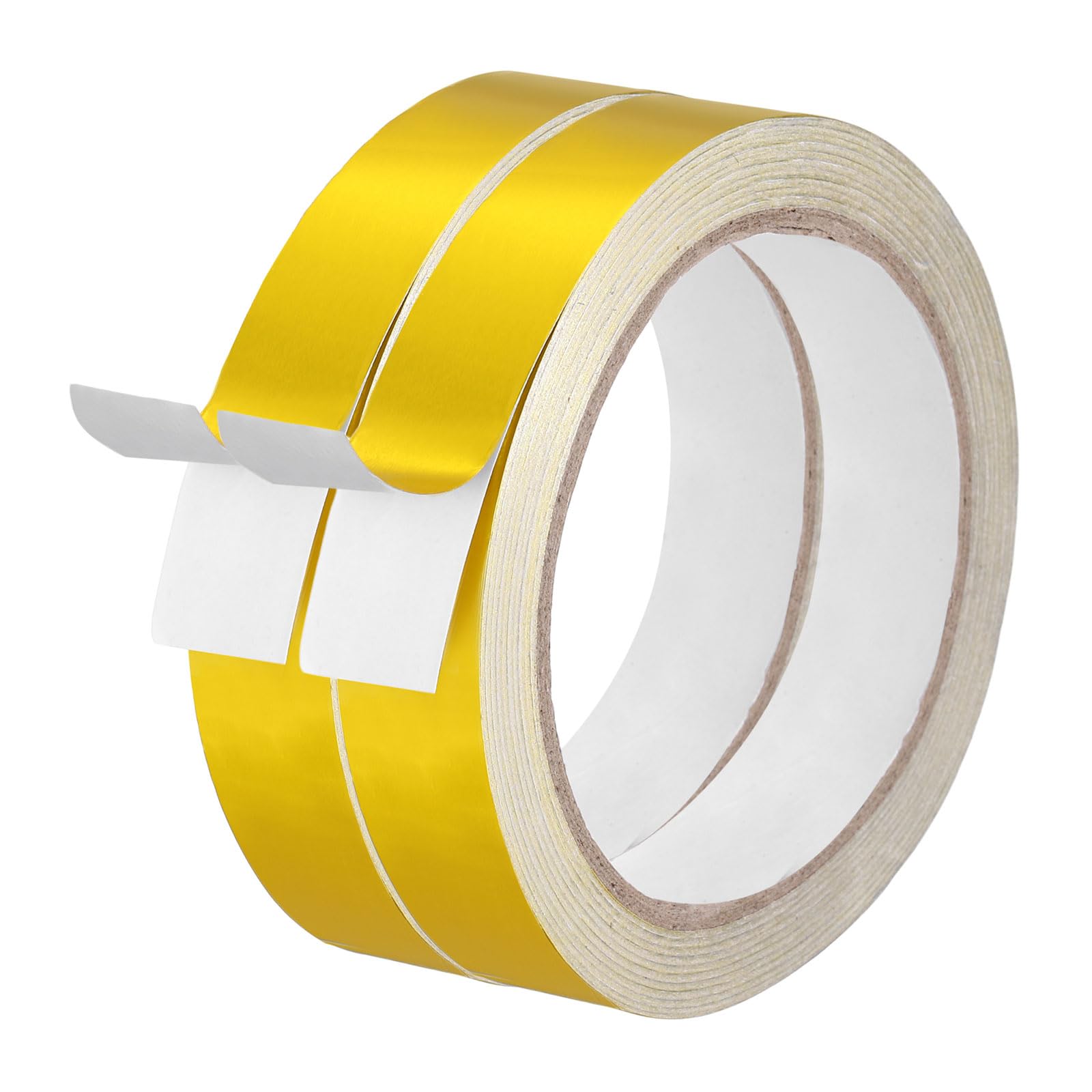 DEFANEX Aluminum Foil Tape (20mm x 20m, 0.08mm, Gold) (2 Roll) Heat Resistant Metal Tape, for HVAC Sealing Patching Hot Cold Air Ducts