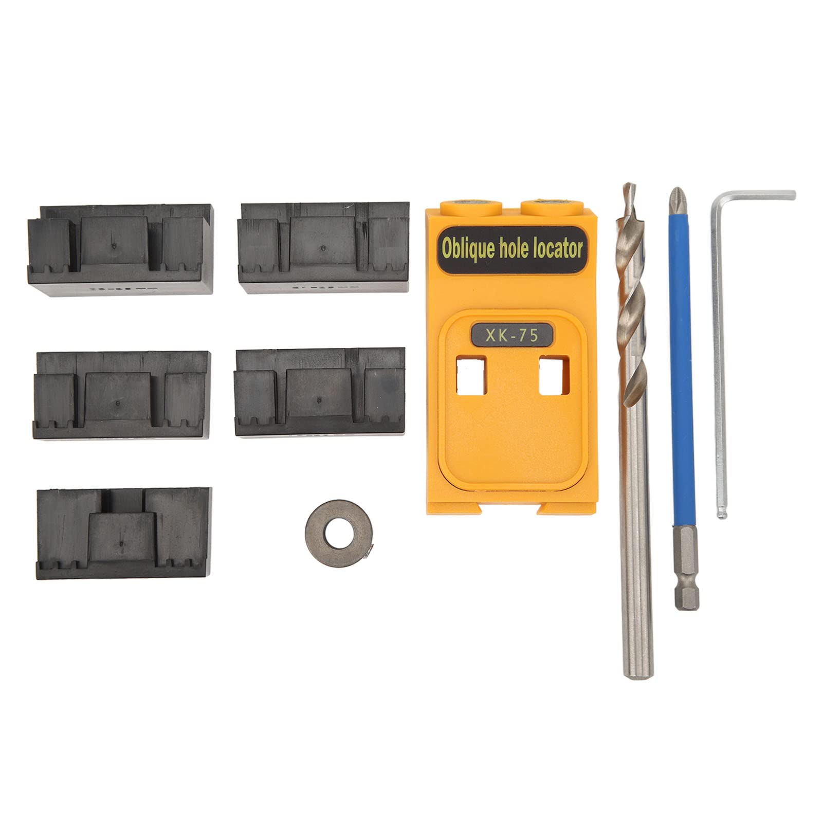 Kit con Portapiezas con Orificios Kit de de Plantilla de Madera de 2 Orificios Mini Juego de Herramientas para Trabajar la Madera para Proyectos de Carpintería