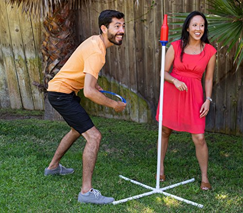 Yard Games Bottle Disc Toss Beersbee Game Set with Soft Touch Flying Ring - Thumbnail 5