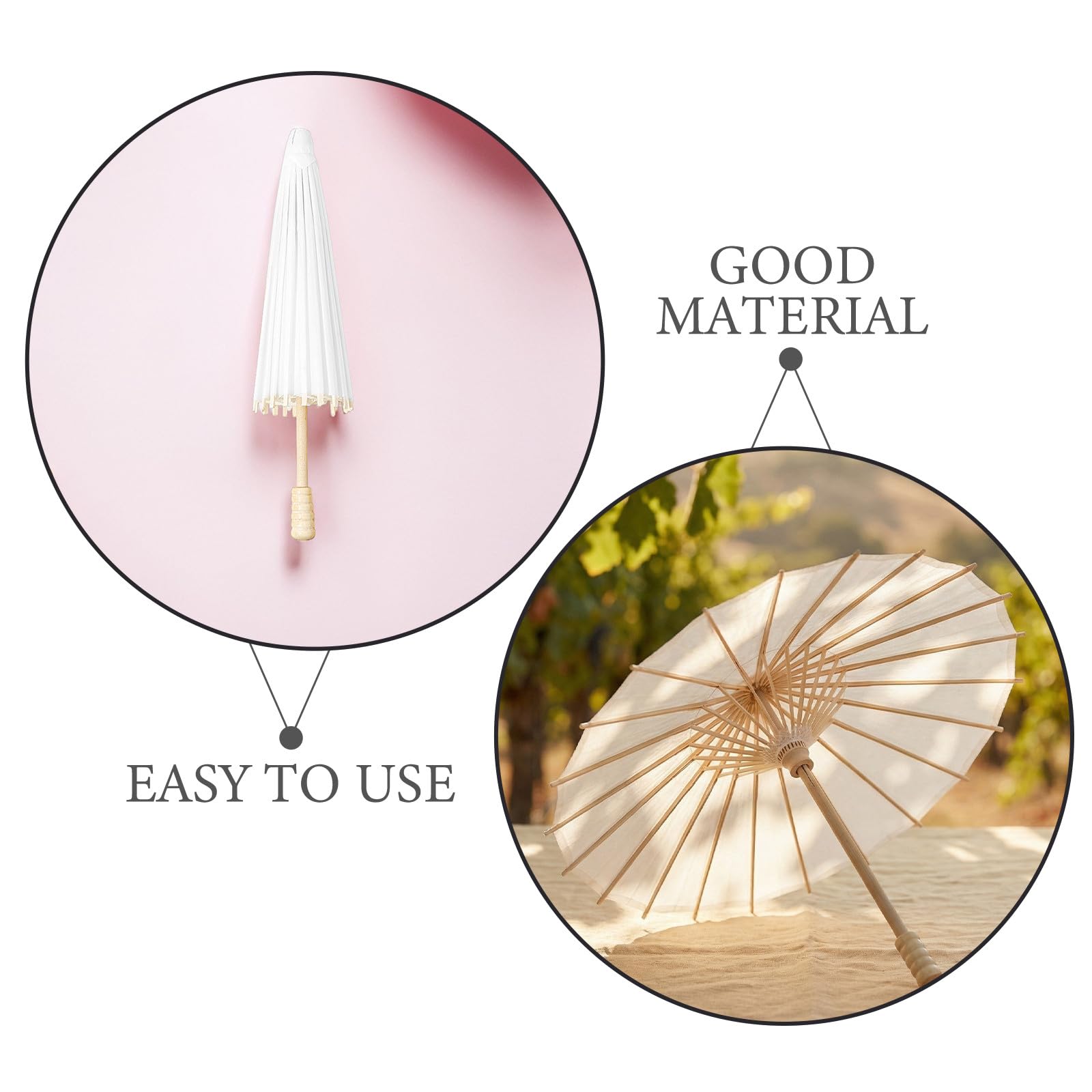 5 handgefertigte, geölte Sonnenschirme – Klassische Tanzschirme für Hochzeitsdekoration und DIY-Kunst – Orientalische Sonnenschirme für DIY-Malerei und Deckendekoration, 84 cm/33 Zoll