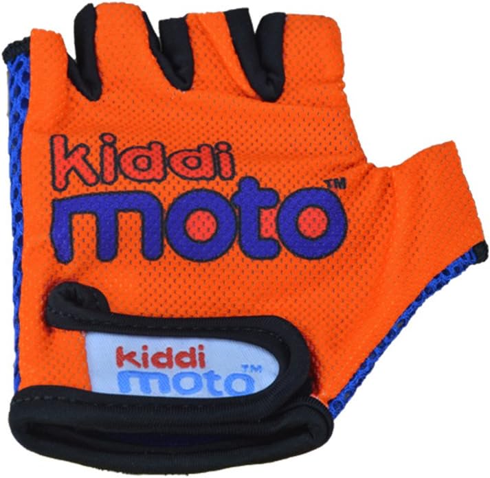KiddimotoKids Cycling Gloves| Anti-Slip Kids Bike Gloves for Boys and Girls | Fingerless Mountain Bike Gloves for BMX, MTB Riding, Gymnastics, Scooters, Skateboard, Balance Bike, Rollerblade.