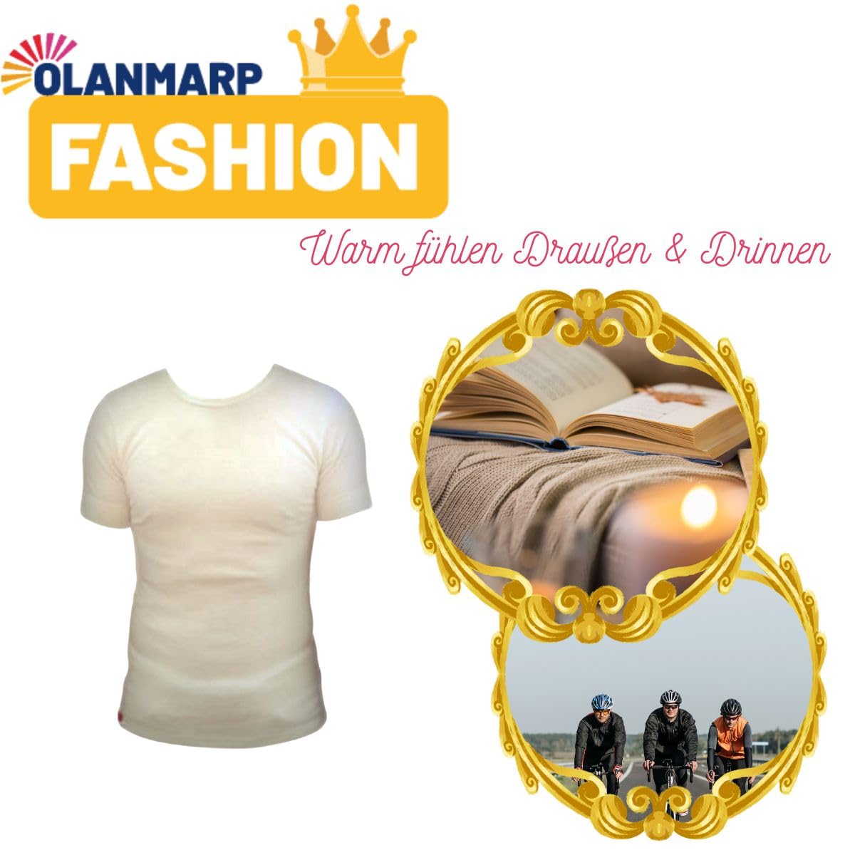 Fashion Herrenshirt Unterhemd 1/2 Arm mit Angora