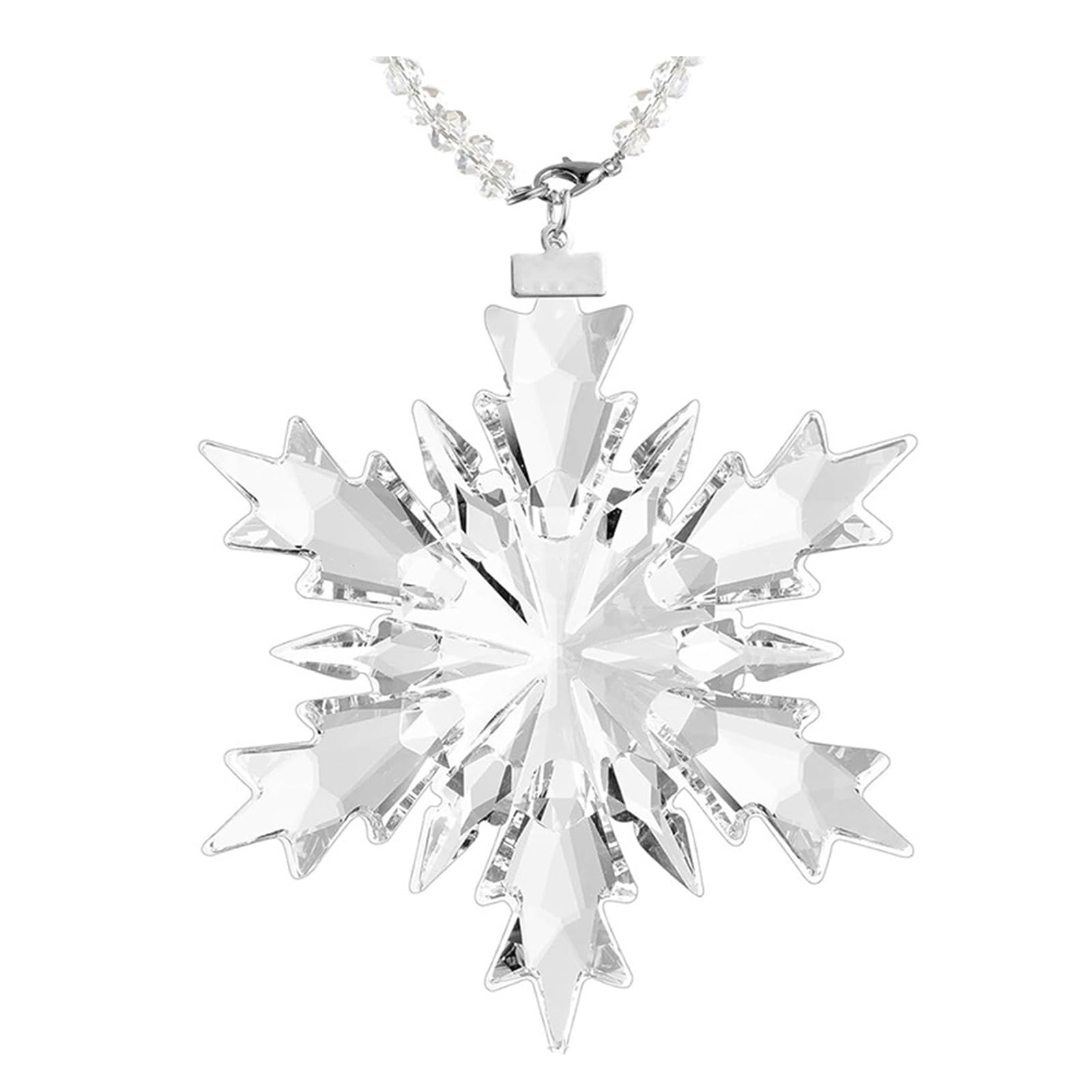 Makamsui D Crystal Snowflake Christmas Ornament, 2024 Annual Edition Christmas Tree Ornaments Pendant Crystal Sun Catcher Home Hanging Ecor For Christmas Tree Ecoration