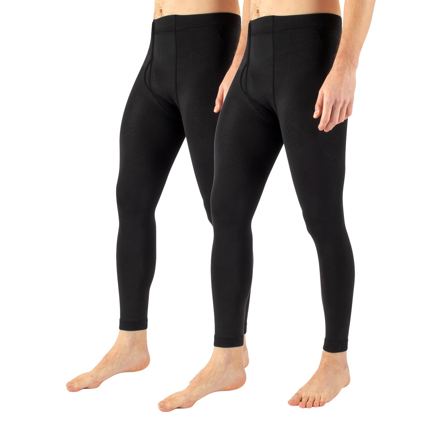 Leggings Termici Uomo Con Interno In Pile - Pantalone Caldo Per Sport E Lavoro All'Aperto, 300 Den - Foto 4