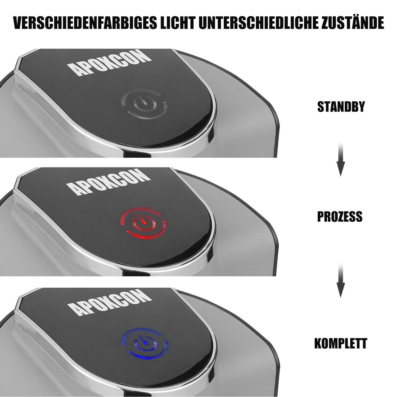 APOXCON Automatische Elektrische Türkische Kaffeemaschine für 4 Tassen – 400W Edelstahl-Heizplatte mit Trockenkochschutz (250 ml)