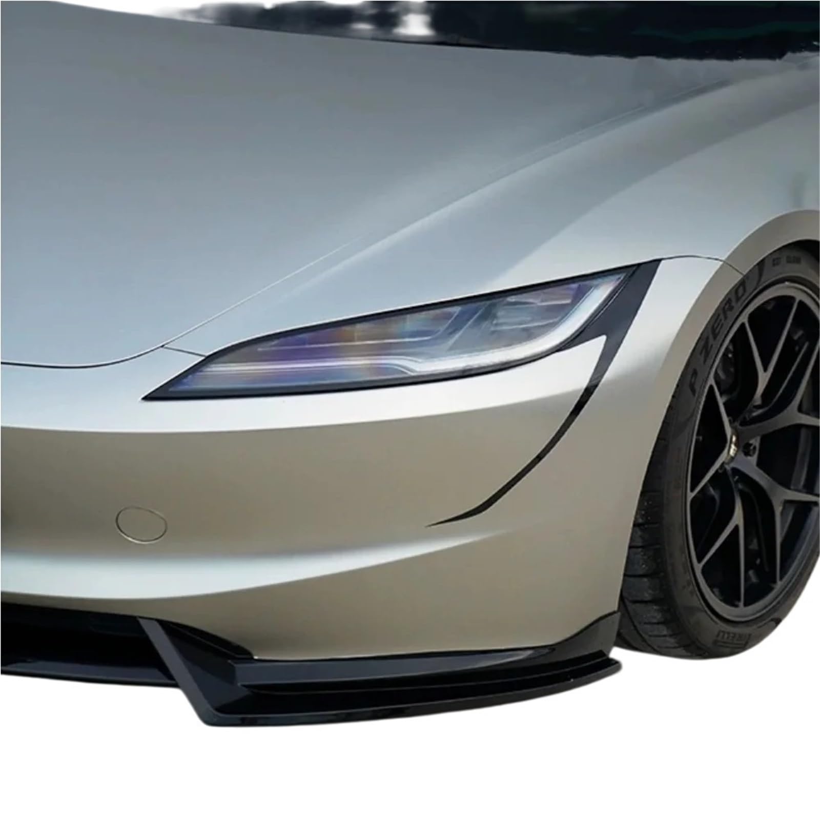 Kompatybilny z rozdzielaczem przedniego zderzaka Tesla Model 3 2024-2025 | Akcesoria ABS do spoilerów nadwozia sedana(Brigjht Carbon)
