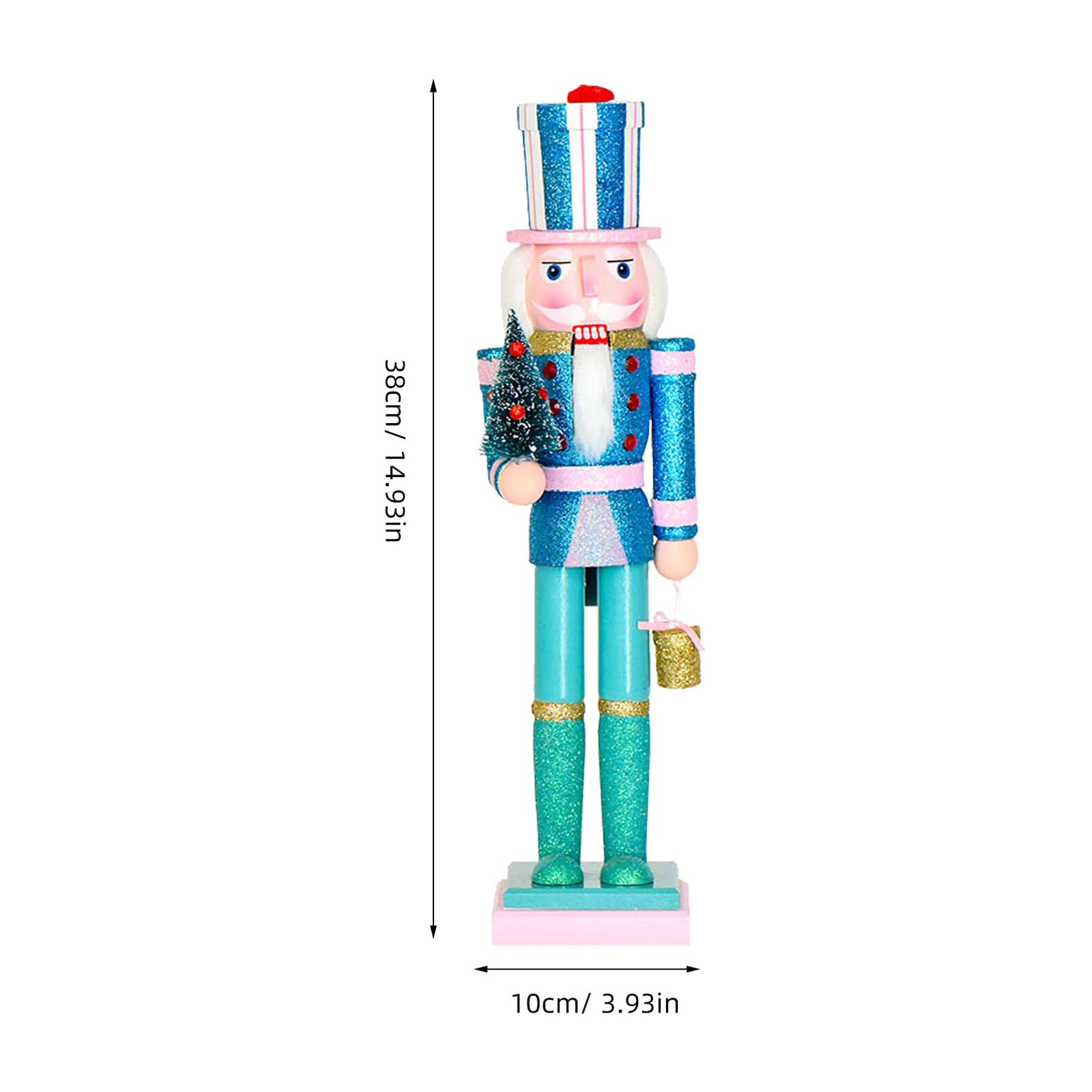SHINEOFI Nussknacker Holzfigur für Weihnachtsdeko Traditioneller Nussknacker als Tischornament Stehende Nussknacker-Figur mit Handgeschnitzten Details Regaldekoration für Festliche