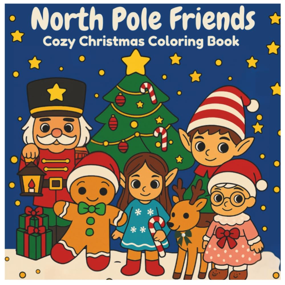 North Pole Friends: Cozy Christmas Coloring Book