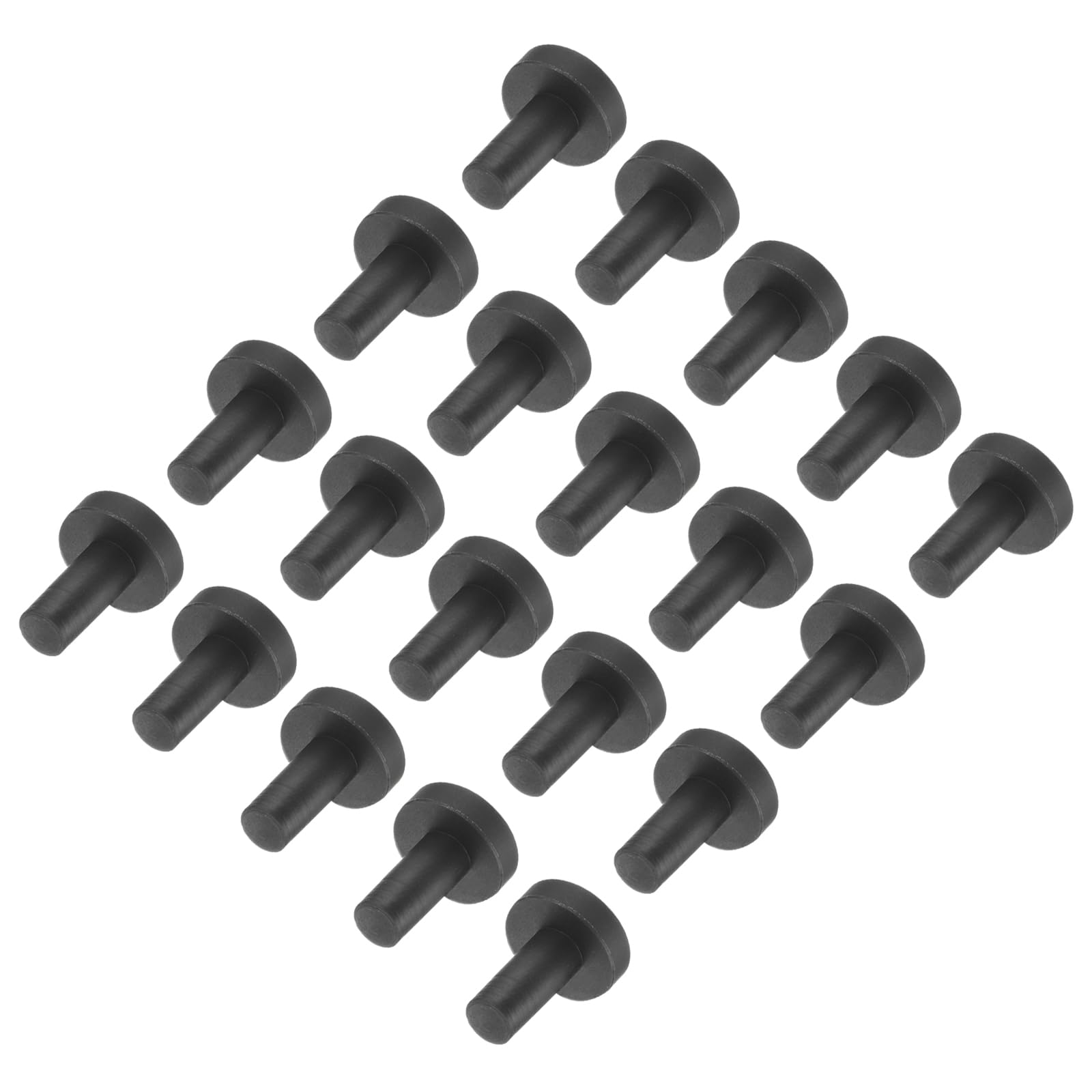 uxcell High Temp Silicone Plug Mount Dia 3mm/0.12 inch t Shaped Rubber Stopper Hole Plugs for Powder Coating Plating Waterproof Plugs Sealing Plugs Black Pack of 36(OD 7mm)