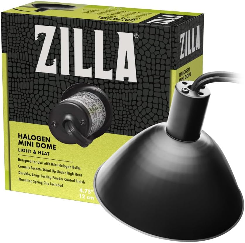 ZillaReptile Light & Heat Halogen Mini Dome for Reptile Terrariums One Size