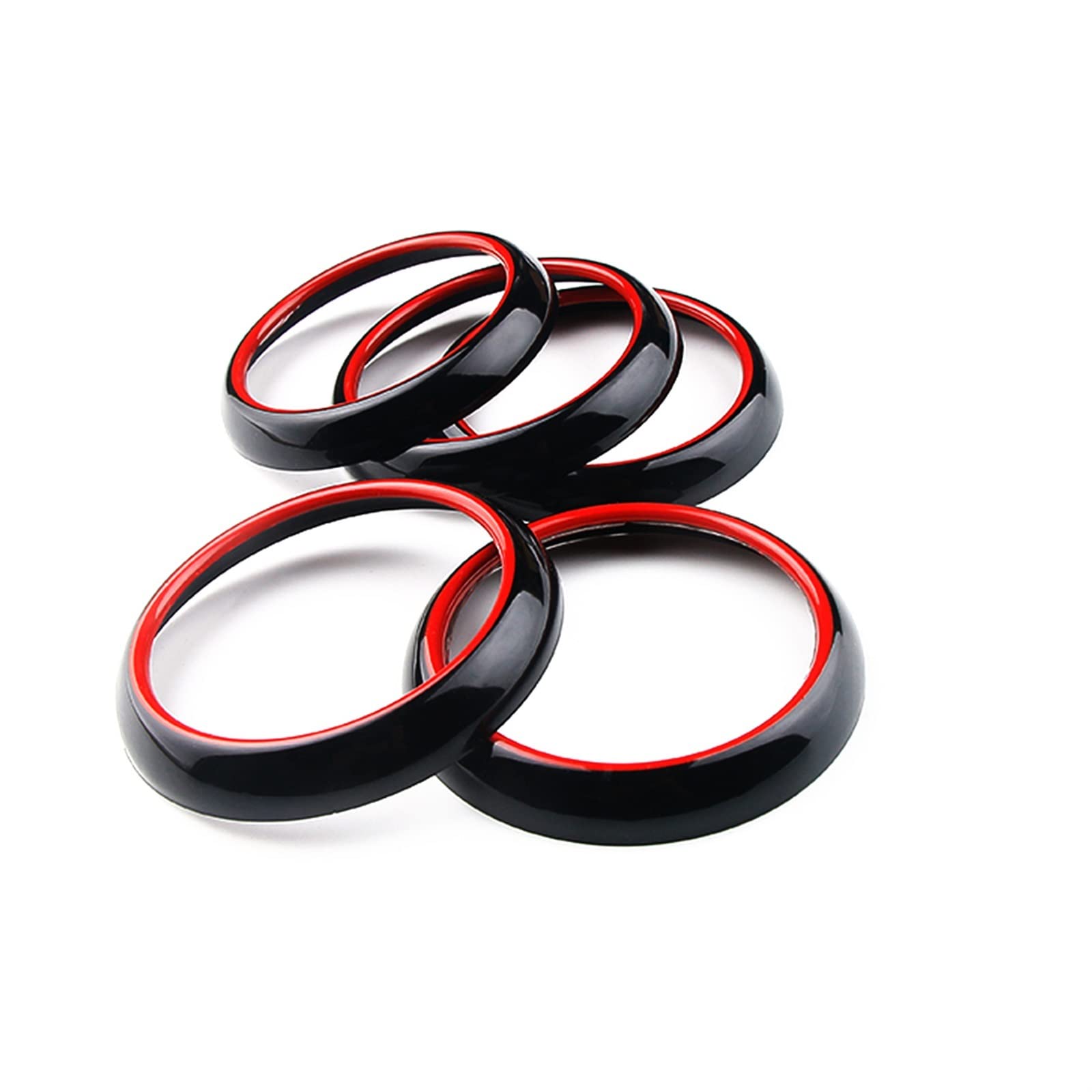 Jeu De 5 Anneaux De Ventilation Rouge Pour Mercedes Classe A/B/CLA/GLA (2012-2016) - Décoration Alliage Aluminium