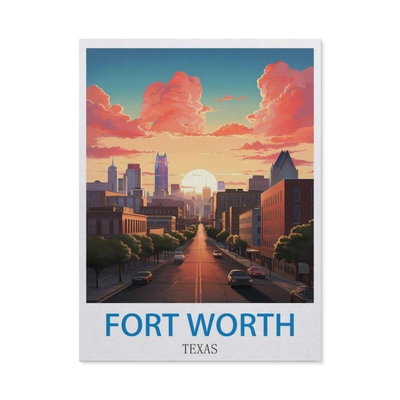 BEAYODKP Diamond Painting Kits for Adults and Kids，Fort Worth Texas