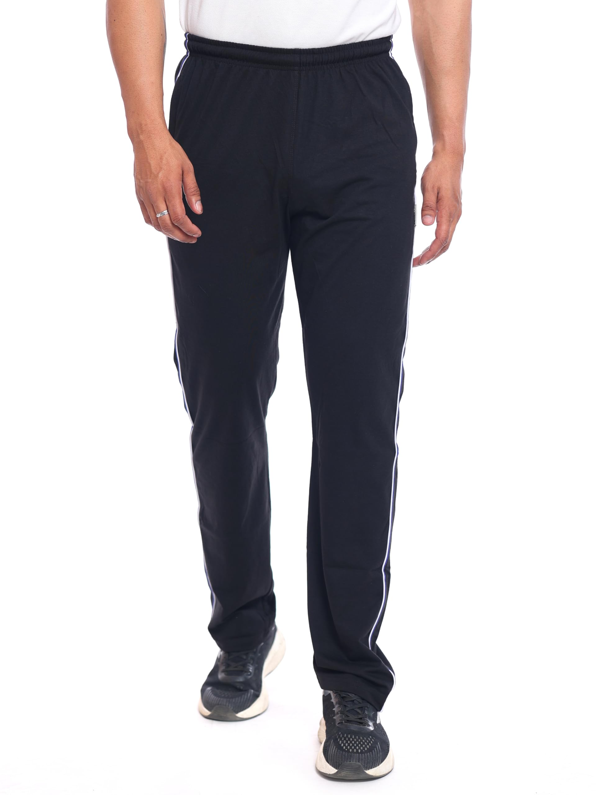 King's Creed - Athletic Track Pants for Men, Elastic Waistband, Zip Pockets