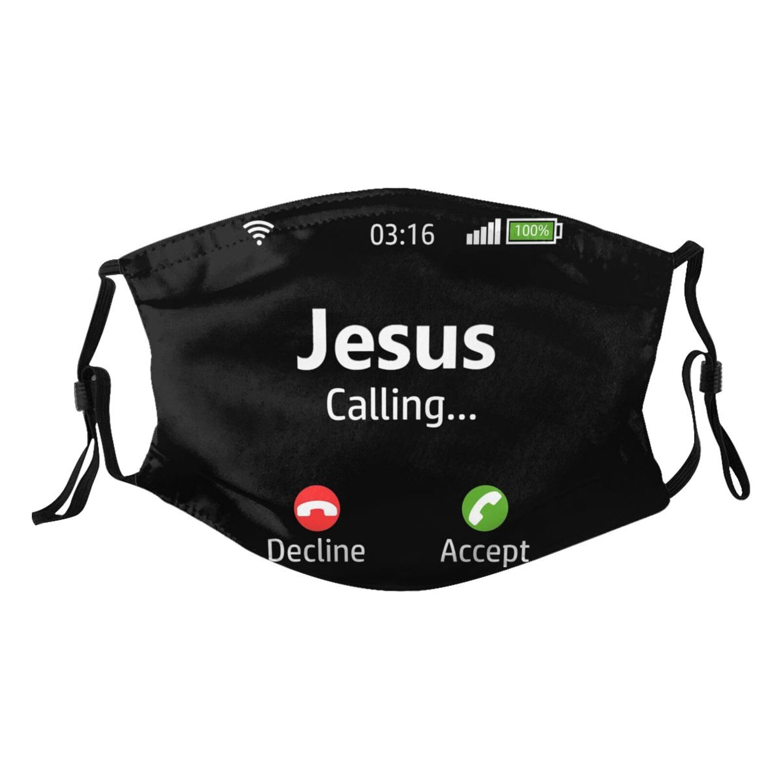 Jesus is Calling Christian Adult Dust Mask Adjustable Dust Face with 2 Filter85