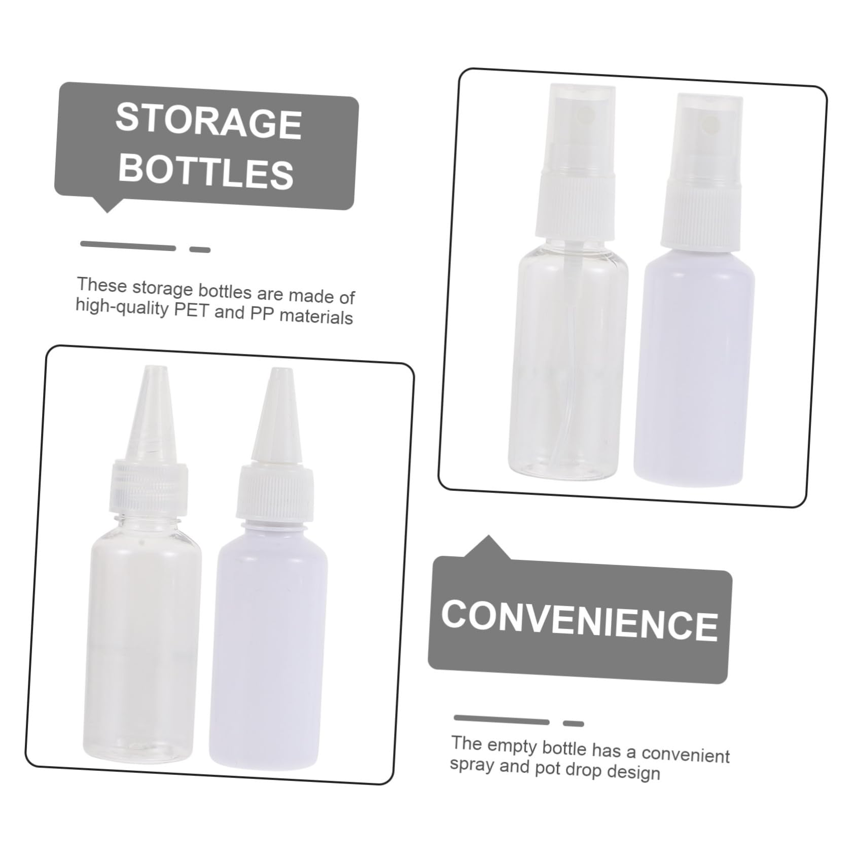 4pezzi Dosatori Per Liquidi Bottiglie Per Bottiglie Spray Per Orecchie