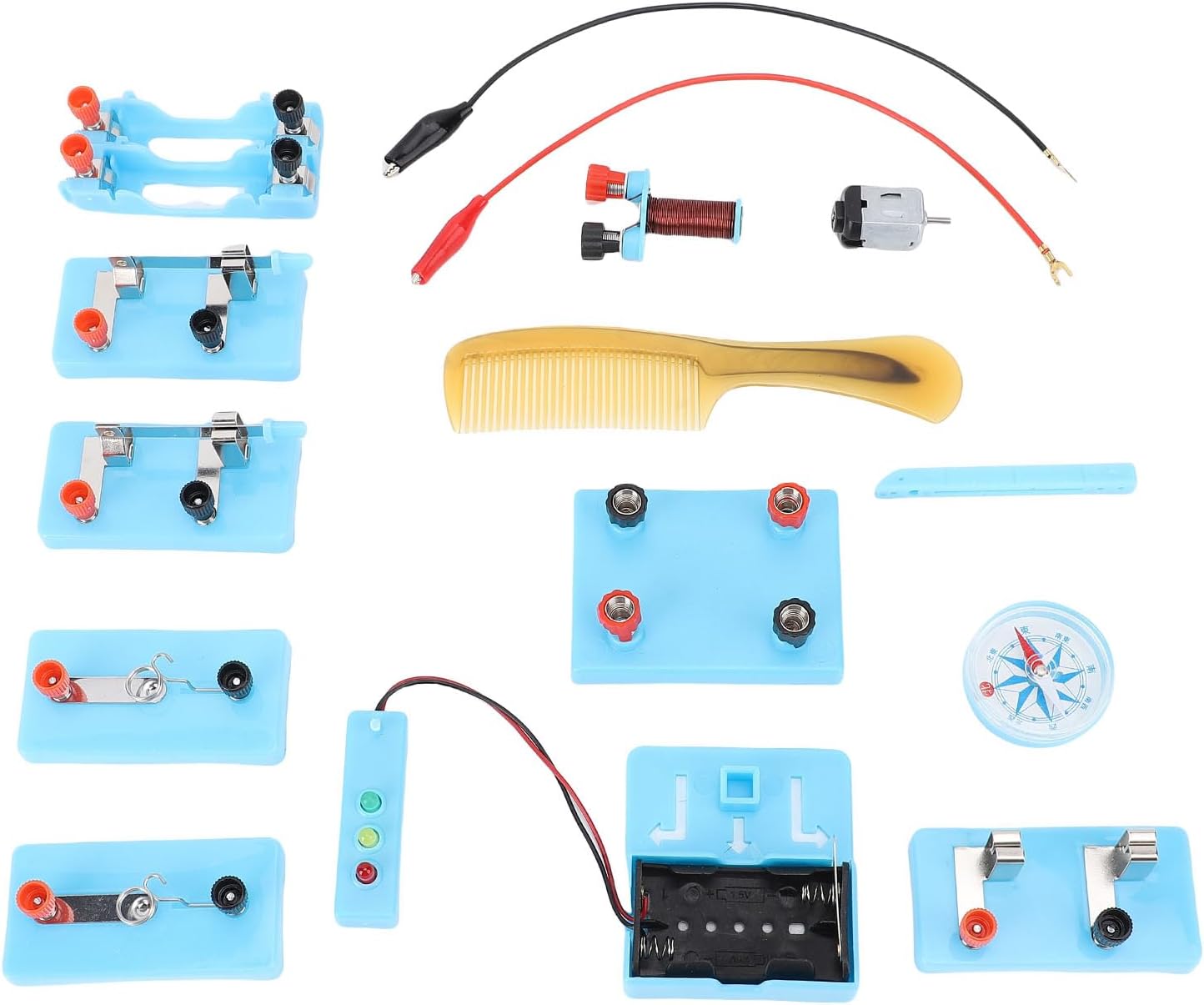 Ignite Curiosity with Hands on experiments! Our Circuit Experiment Box, Series, Parallel Circuit Set Building Kit for Wind Turbines Lighted Led Traffic Lights, Magnets
