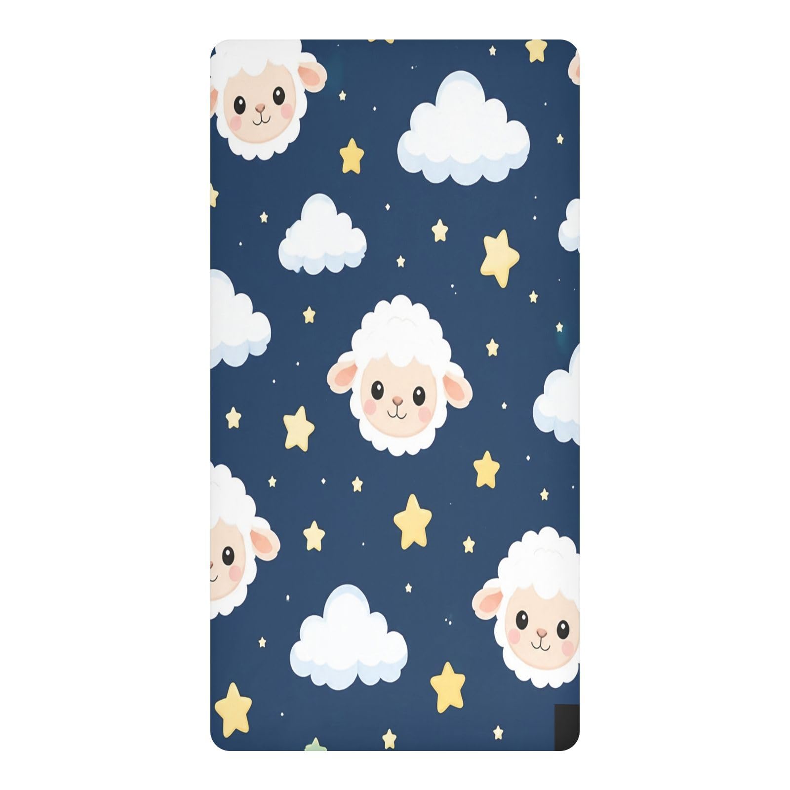 BOESI Cute Sheep Waterproof Crib Sheet,Fitted Mattress Protector