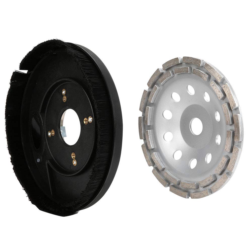 Osłona przeciwpyłowa PolyGen 180 mm z dołączoną tarczą szlifierską 180 mm, regulowany zacisk 48–76 mm, akcesoria do szlifierek kątowych do bezpyłowej pracy na podłogach betonowych