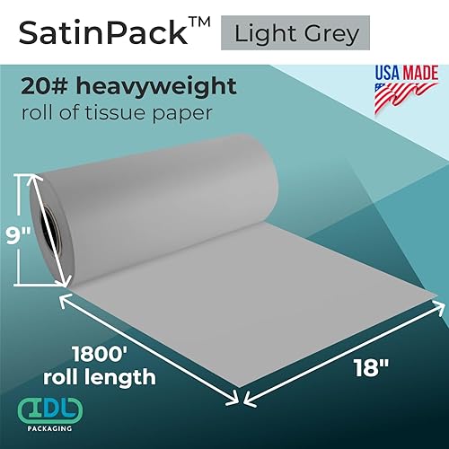 Vista 37 de IDL Packaging SatinPack - Rollo de papel de seda SatinPack de 18 pulgadas x 1800 pies, 20 pesos básicos, color cereza, hecho en Estados Unidos