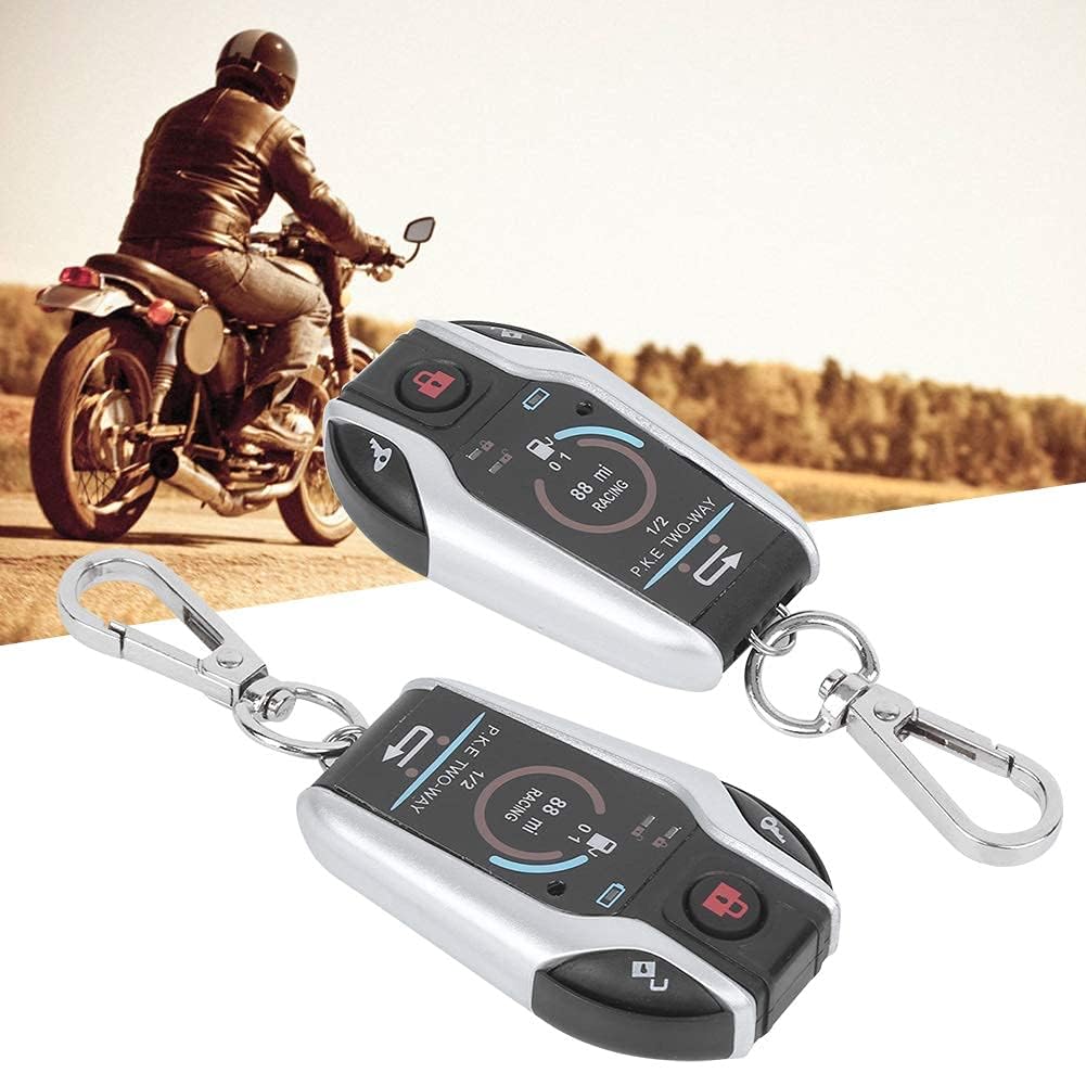 Yctze di allarme a 2 vie Telecomando antifurto universale per moto in ABS per sicurezza 12V con avvio remoto