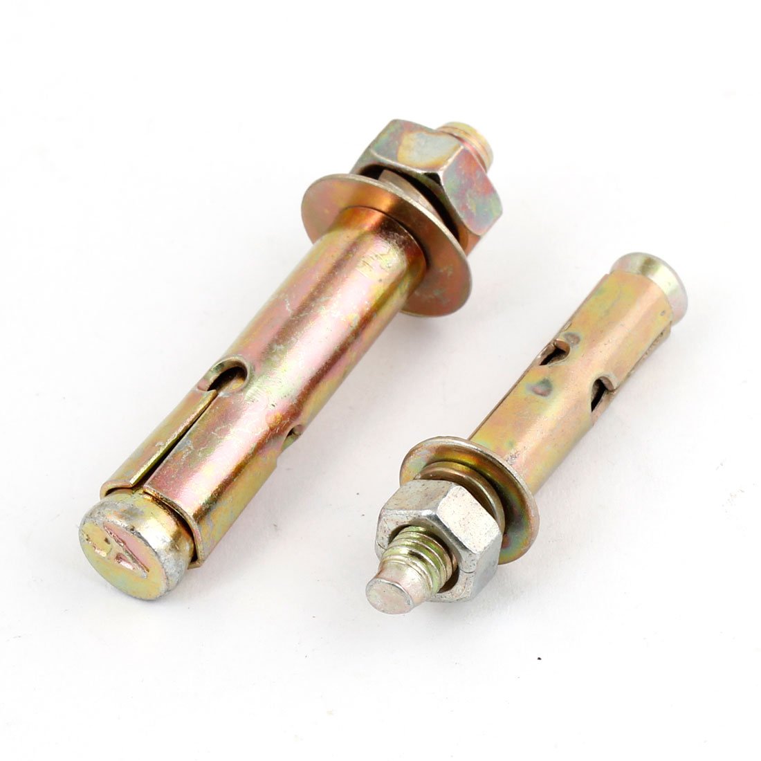 Aexit 2 Pcs Nuts 8mm x 60mm + 6mm x 50mm Hexagon Nut Sleeve Anchor Panel Nuts Expansion Bolt