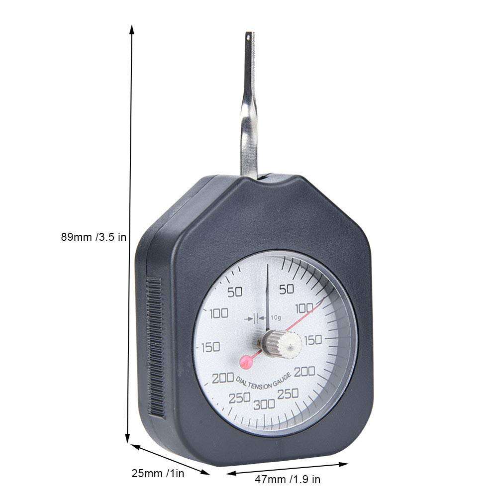 Dial Tension Gauge Meter, Dual Pointer Dial Tension Gauge Force Gauge Double Needles Tension Meter Analog Dial Gauge Measuring Tool for Electronic Switches, Micro Switches, Valves, Spring Tension