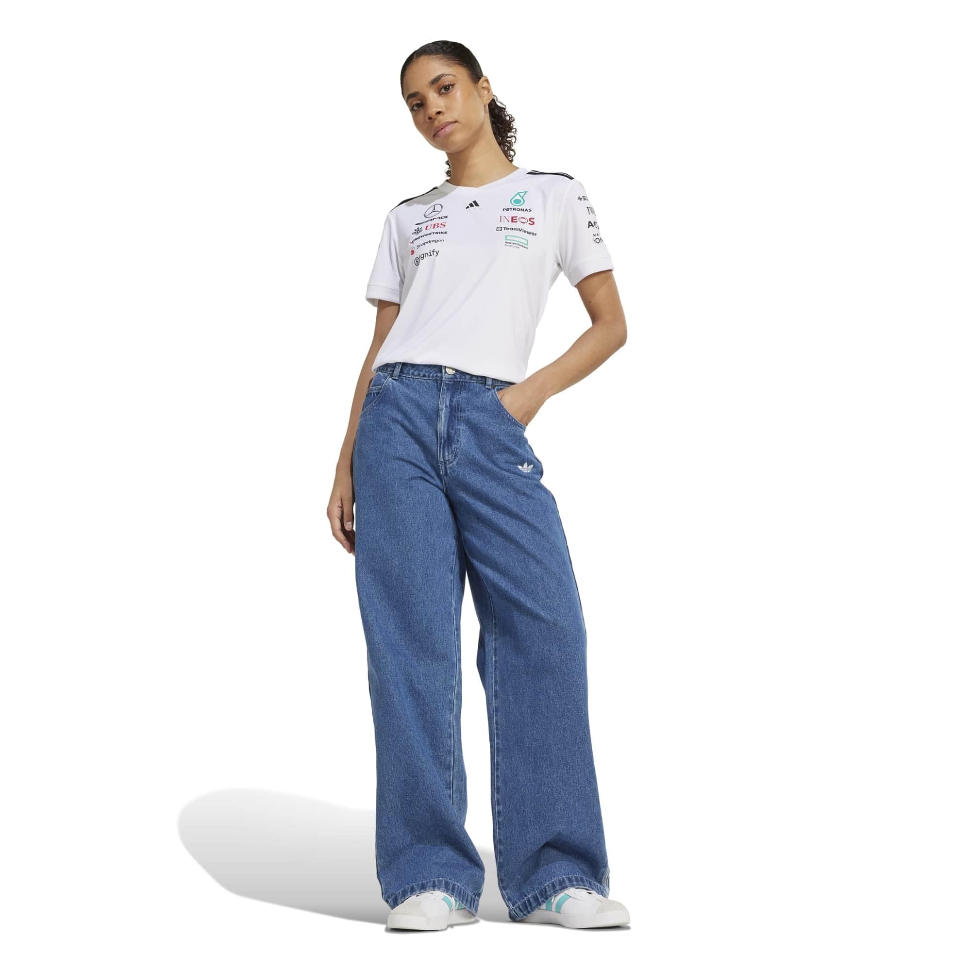 adidas Mercedes - Amg Petronas Formula One Team Driver Jersey White Women Camiseta (Manga Corta) Mujer (Pack de 1)