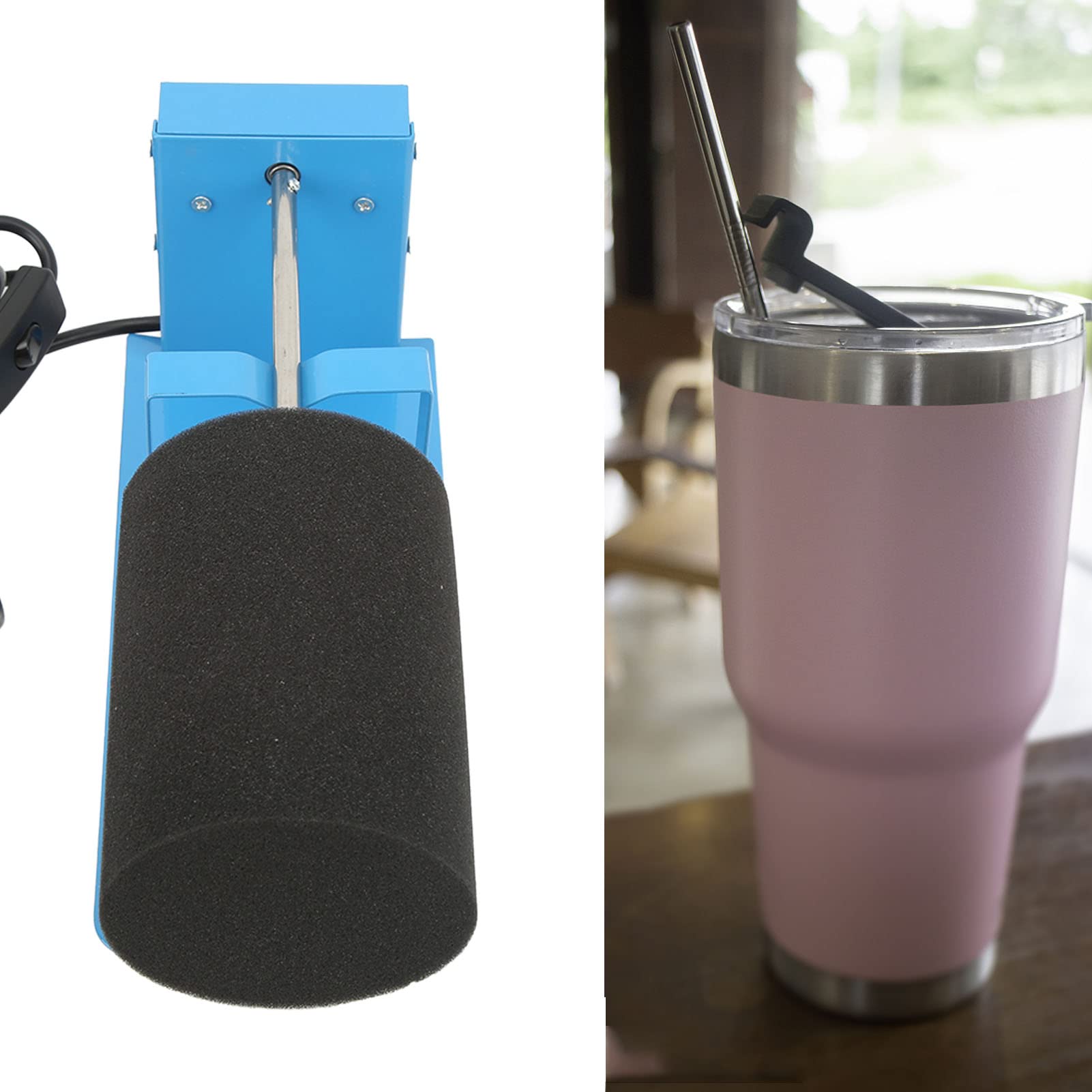 Mug Turner Kit met Standaard en 2 Sponzen Single Axis Mug Turner Us 100 Tot 130 V Geschikt voor Niet-knipperende Zuurstofhars Ambachten (EU-stekker 220‑ 240V