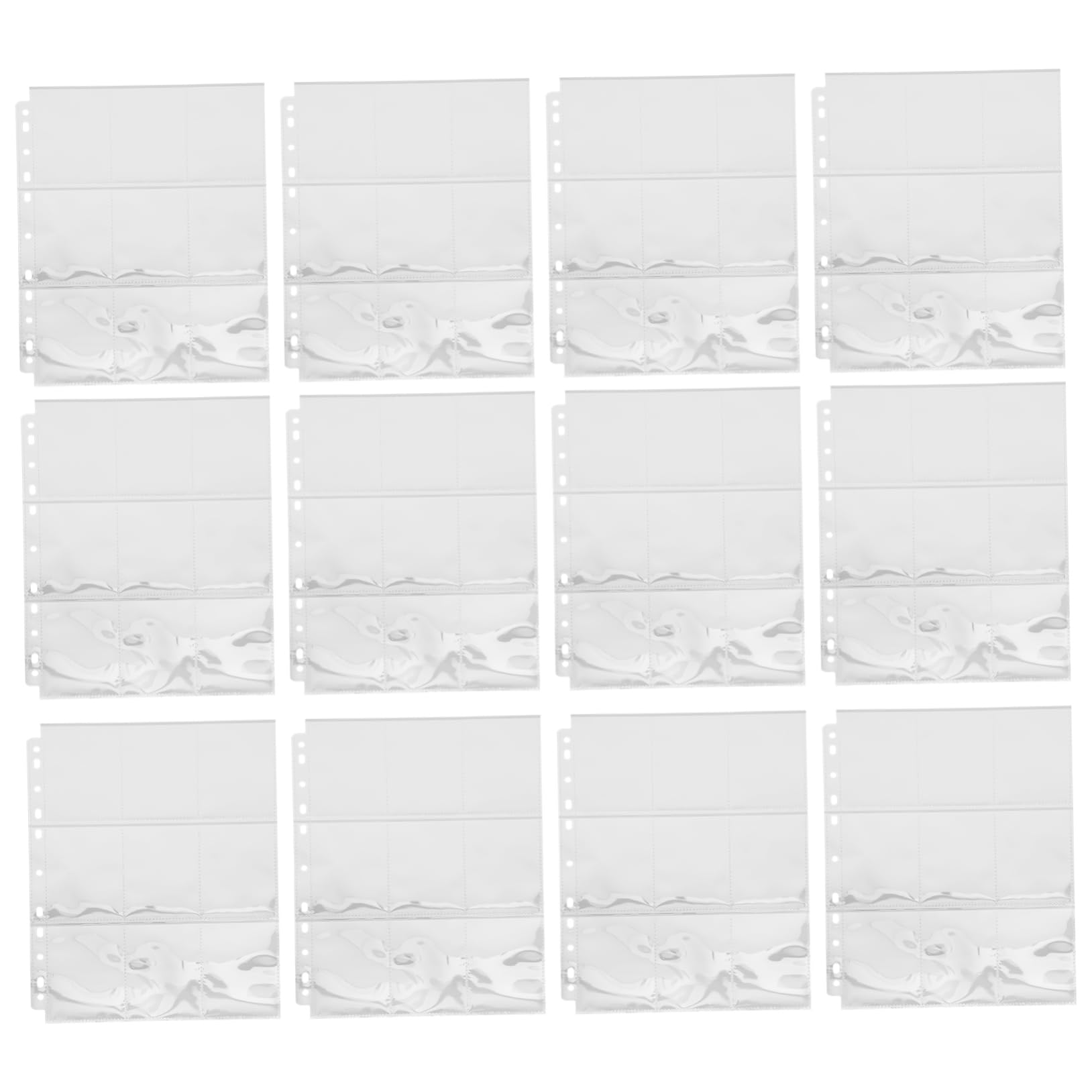 Pochettes de cartes en PVC transparent Toyvian avec 9 compartiments de protection par page