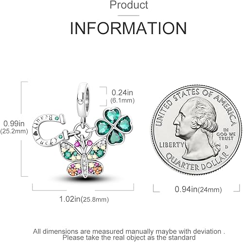 Miniatura 10 de Hapour - Dijes de plata de ley 925 para pulseras Pandoracollares, joyería europea, dijes de cuentas, regalo de cumpleaños para mujeres, niñas, mamá,