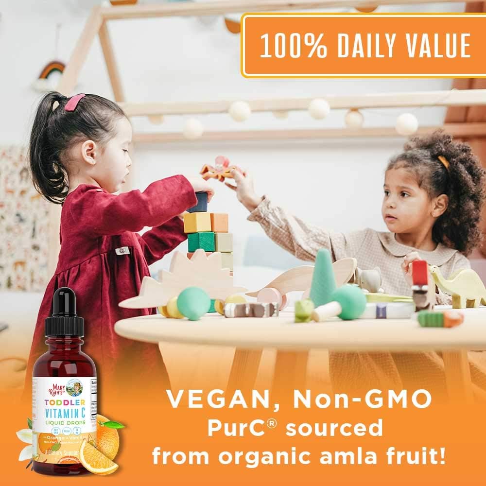 USDA Organic Multivitamin with Iron for Toddlers & USDA Organic Vitamin C Liquid Drops for Toddlers Bundle by MaryRuth's | Immune Support & Overall Wellness | Vegan | Non-GMO | Gluten Free : Health & Household