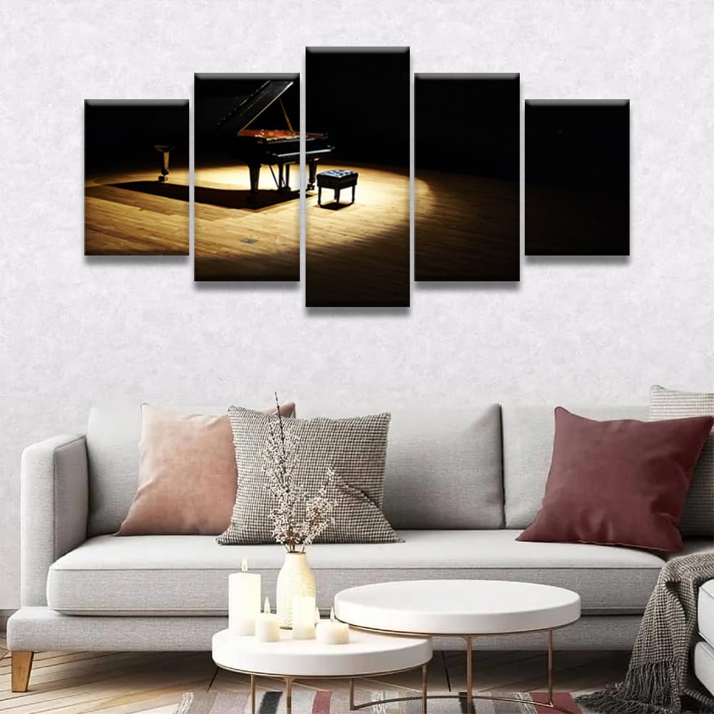 Amazon.com: LSIUHWUWI 5 Panel Music Wall Art Decor Piano under