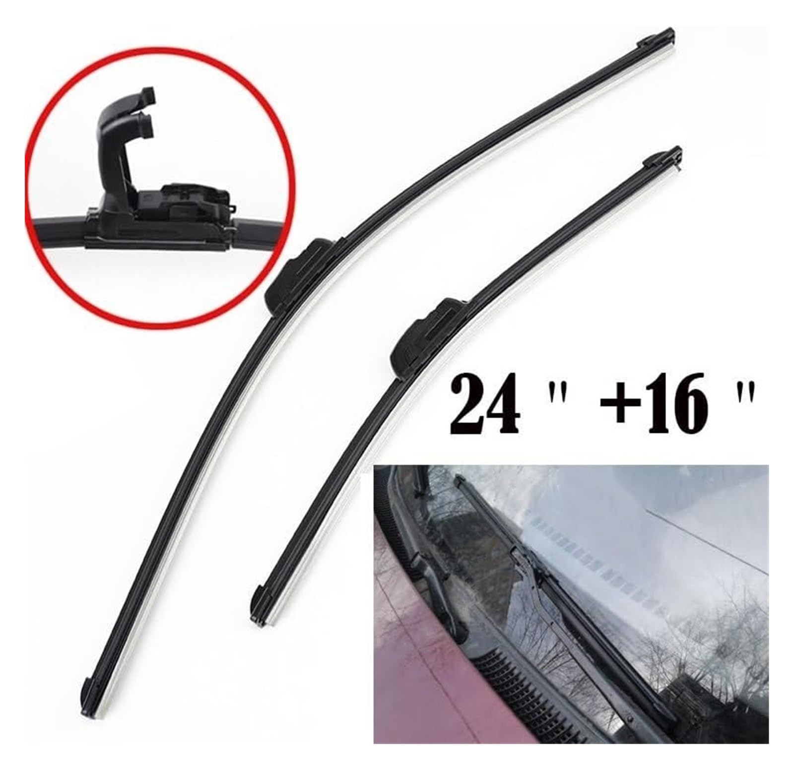 Tergilunotto Automobilistico per per Captiva 2006-2018 Spazzole Tergicristallo Auto Anteriore Posteriori Set Kit Parabrezza Finestra Spazzola 24 "+ 16" + 13"