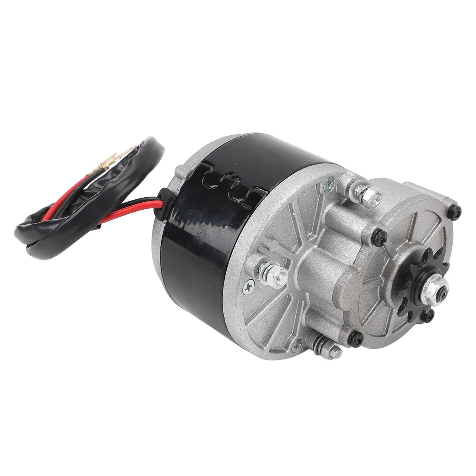 Changor Motore Elettrico con Riduttore a Ingranaggi 24V Potente DC Spazzolato 350W per Appassionati di Moto Alluminio Rame 1 unità