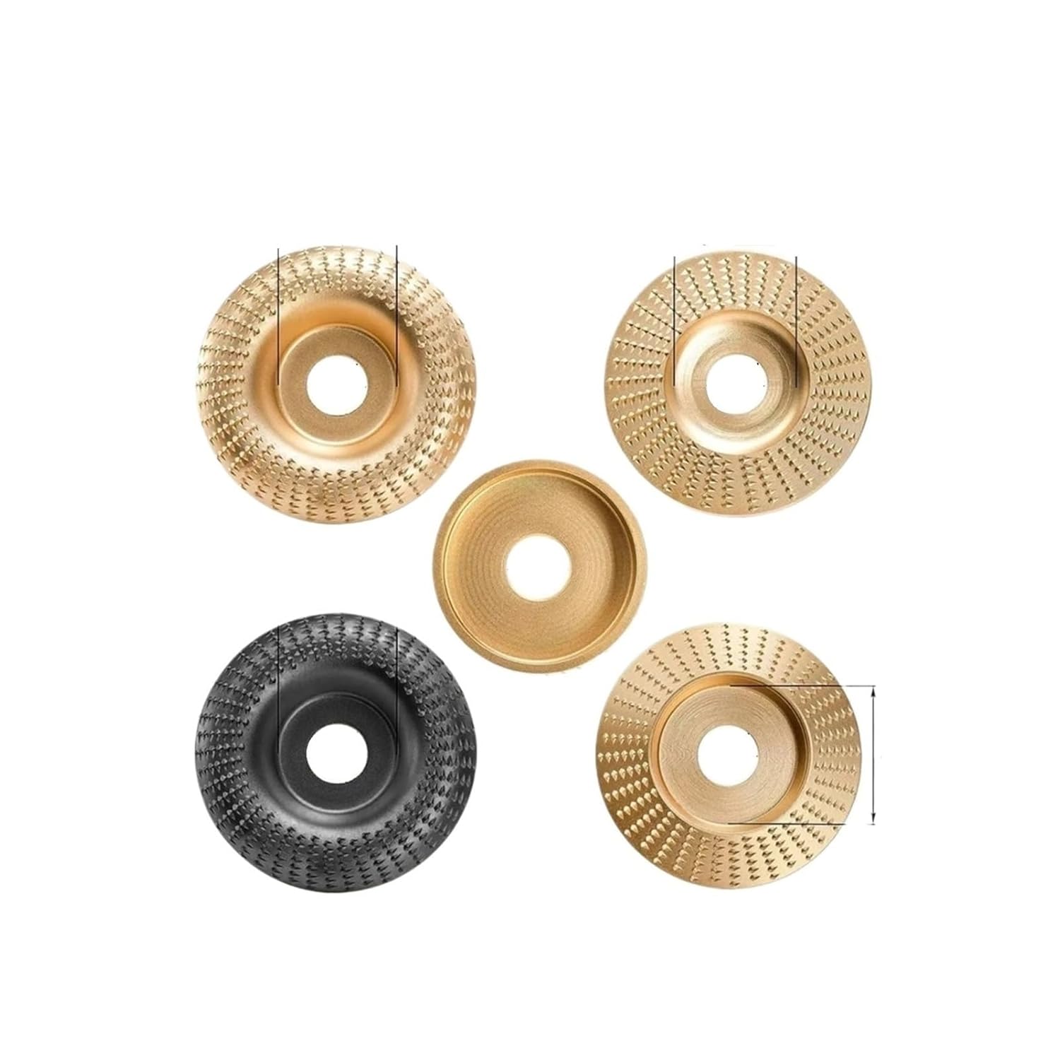 5 Pcs Wood Grinding Polishing Wheel Rotary Disc Angle Grinder Carving Set Sanding Wood Tool Abrasive Disc Tools for Cutting