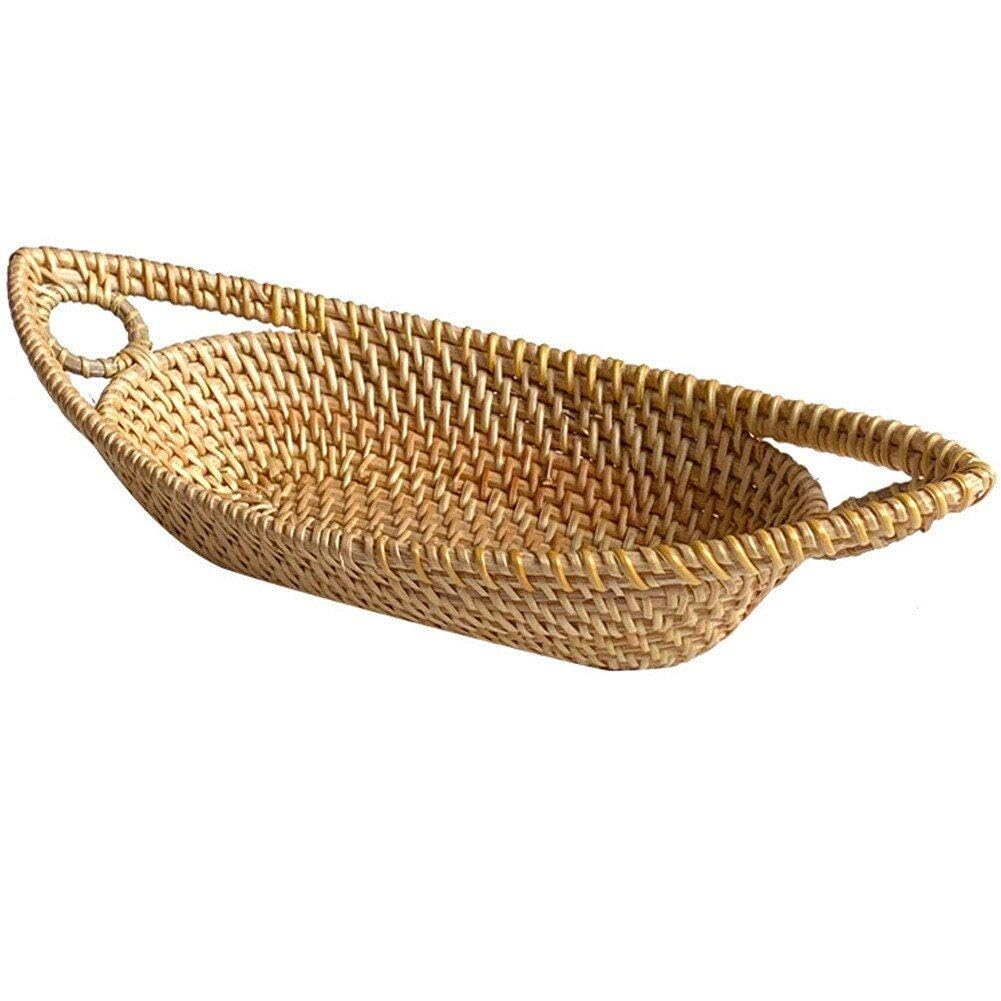 Cesta de mimbre para fruta y snacks que soluciona el desorden en la encimera de la cocina