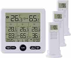 Amazon.co.jp: デジタル温度湿度計 lcd温度湿度計 ワイヤレス 室外