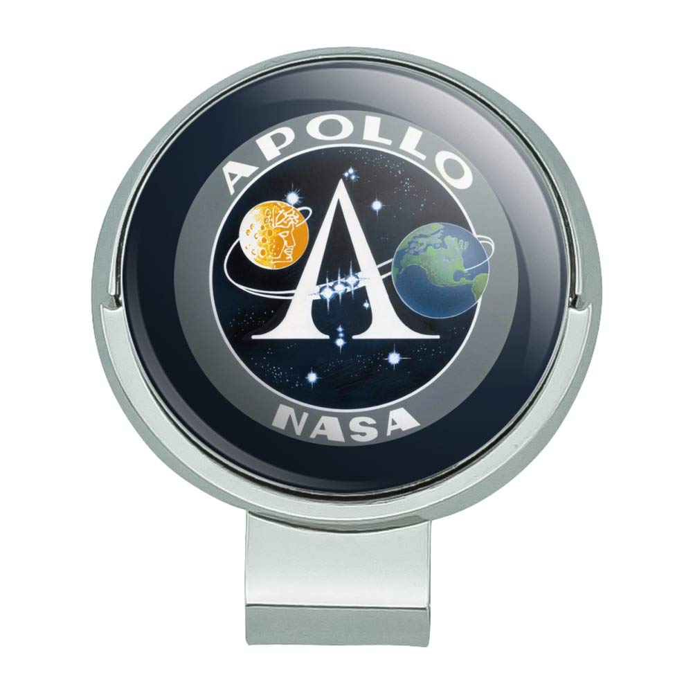 NASA Apollo Space Program Patch Golf Hat Clip With Magnetic Ball Marker