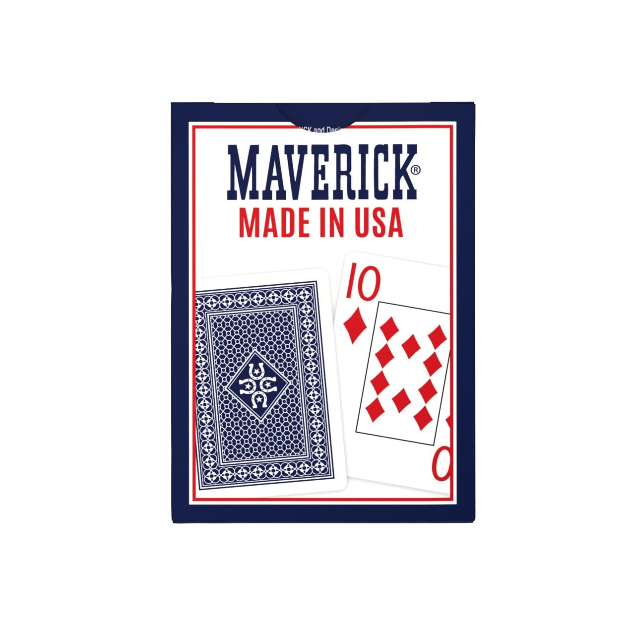 Maverick Lot de 12 cartes à jouer Made in USA Jumbo Index Rouge Bleu
