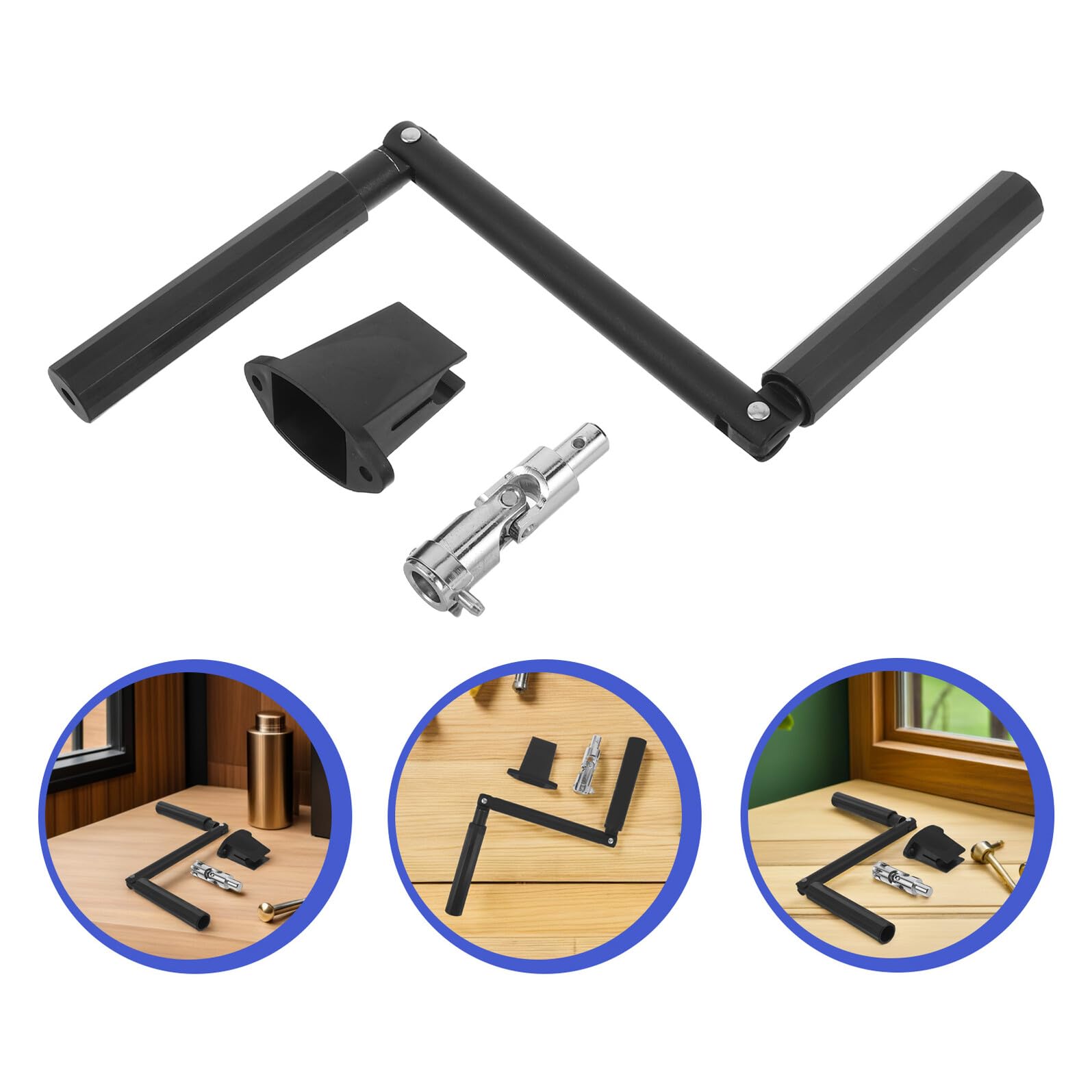 Didiseaon Manivelle de Fenêtre Manuelle Robuste pour Auvents de Camping-Car Poignée Ergonomique Remplacement pour Volets Roulants et Stores Accessoire Pratique pour Balcons et Espaces