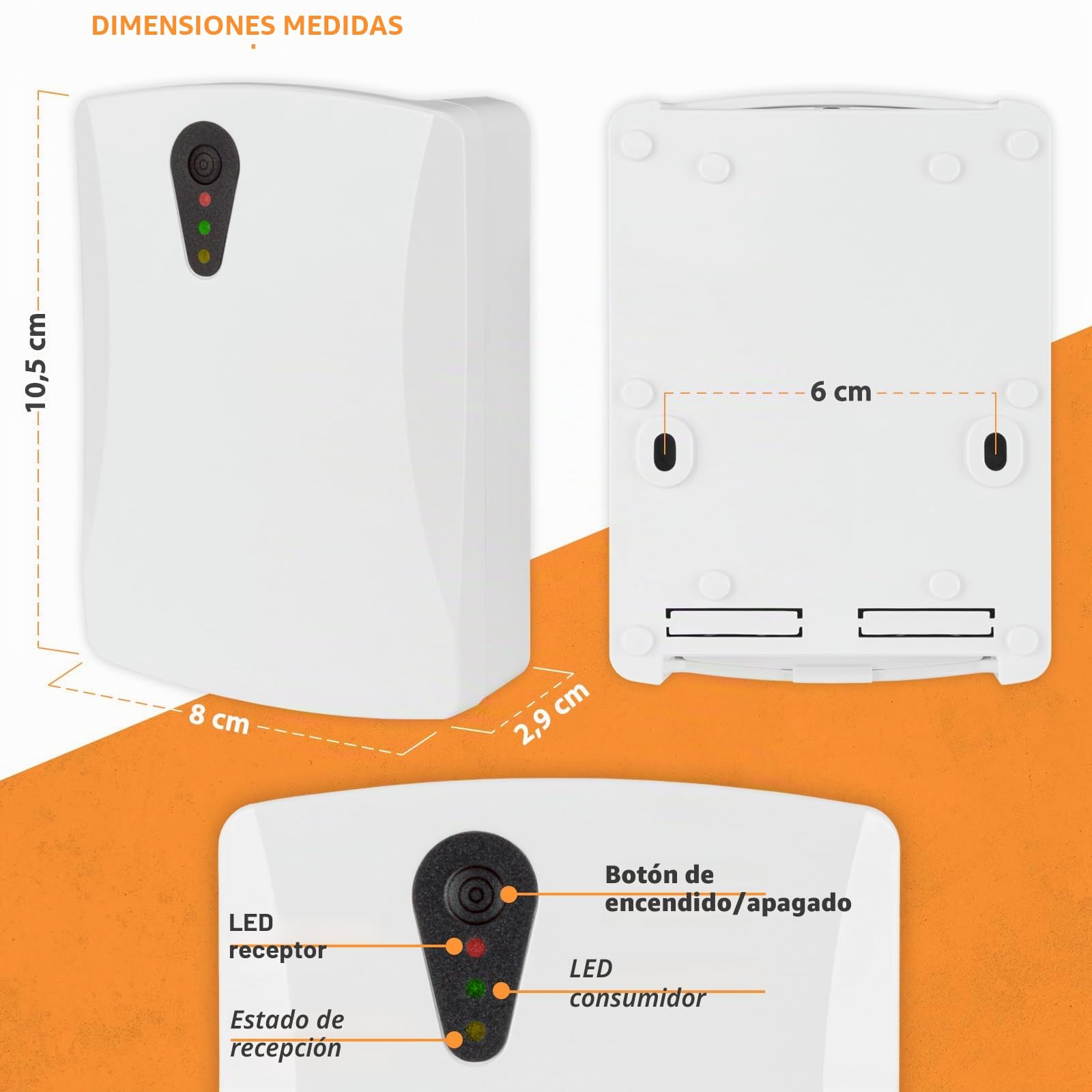 Mi-Heat SAS816RF - Termostato inalámbrico (868 MHz, alcance inalámbrico, 100 m, campo libre)