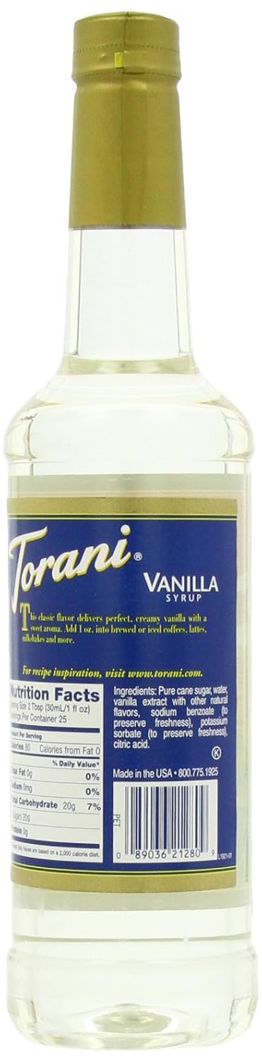 Torani Syrup, Vanilla, 25.4-Ounce Bottles (Pack of 3)
