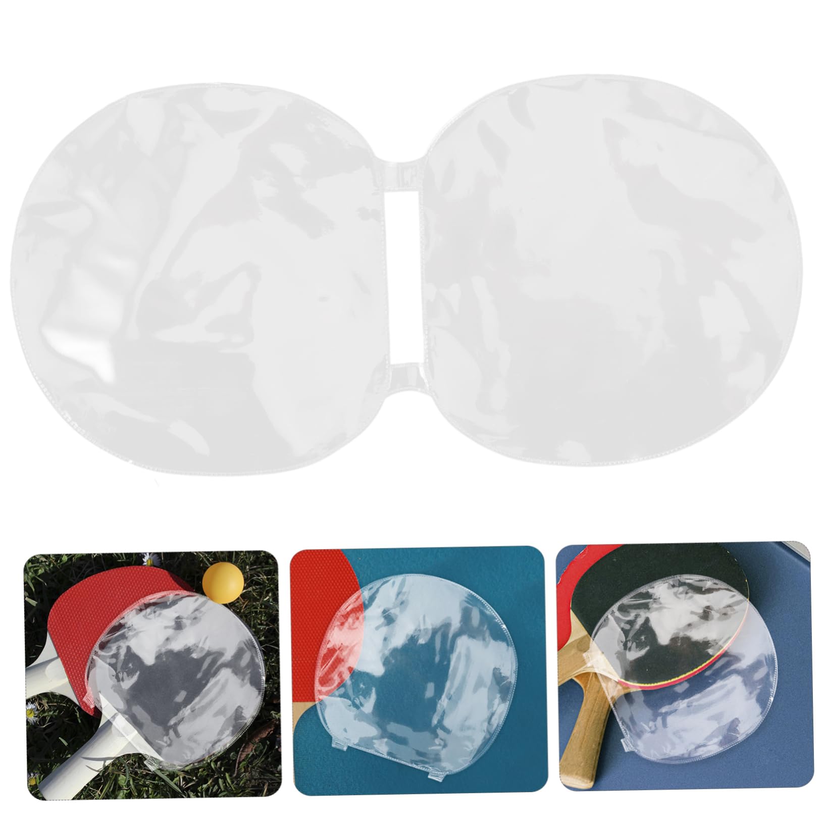 Pellicola Protettiva per Protezione Doppia Faccia per Racchetta da Tennis Tavolo 5 Pezzi in PVC Adesiva e Spessa Film Portatile per Paddle Trasparente