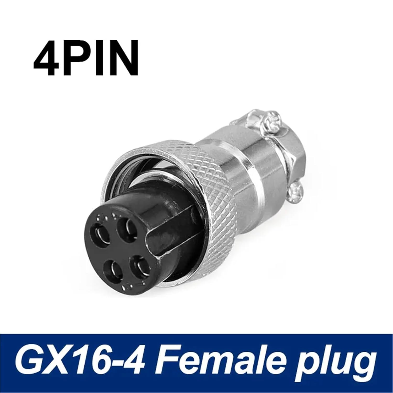 100pcs 5/8" Female Male GX16 Circular Connector 2Pin-10pin Diameter 16mm L73 RS765 DF16 M16(4Pin Female 100pcs)